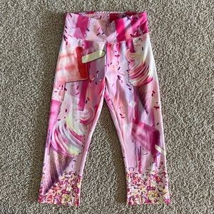 Justice ice cream cropped legginings, size 10